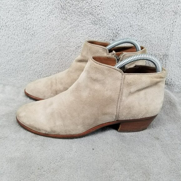 Sam Edelman Shoes Womens 6.5 Tan Suede Petty Zip Ankle Booties - Picture 1 of 12